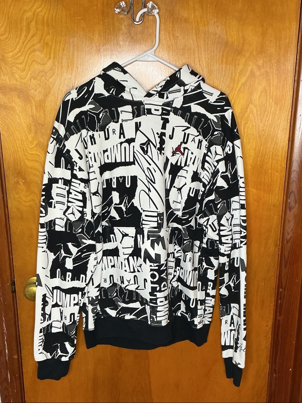 Jordan Black & White Graphic Crewneck Hoodie
